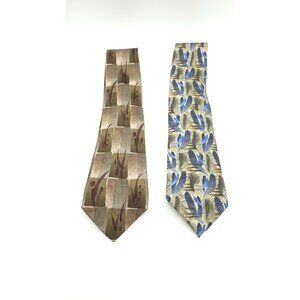 J. Garcia Men's Neck Ties Lot Of 2 Collection Three & One Silk